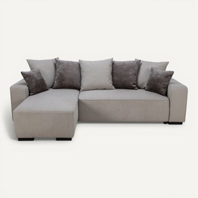 Canapé d'angle convertible LIAM tissu LOFT beige Canapé d'angle convertible LIAM tissu LOFT beige vue de face