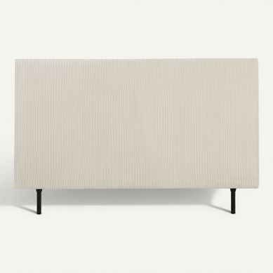 Tête de lit velours côtelé HAVANE beige L.163 cm Tête de lit velours côtelé HAVANE beige L.163 cm vue de face