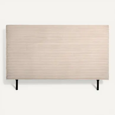 Tête de lit velours horiz HAVANE marron L.163 cm Tête de lit velours horiz HAVANE marron L.163 cm vue de face