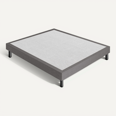 Sommier 140x190 Tapissier Déco Couleur Gris Resistant Jusqu'à 120 Kg Par Personne