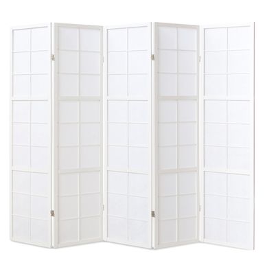 Paravent Japonais Shoji En Bois Blanc De 5 Pans Paravent Japonais Shoji En Bois Blanc De 5 Pans
