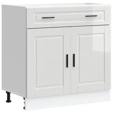 Meuble Bas De Cuisine Armoire De Cuisine - Blanc Brillant Bois Ingénierie Fr10551 Meuble Bas De Cuisine Armoire De Cuisine - Blanc Brillant Bois Ingénierie Fr10551
