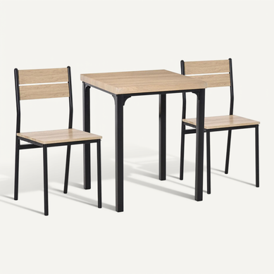 Ensemble De Salle à Manger Trois Pièces Comprenant Deux Chaises, Fabriqué En Chêne Clair Ensemble De Salle à Manger Trois Pièces Comprenant Deux Chaises, Fabriqué En Chêne Clair