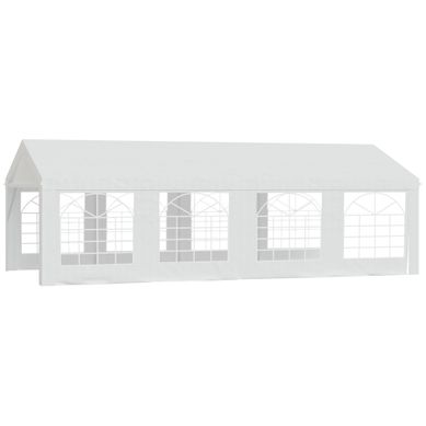 Tonnelle De Jardin Exterieur Tente De Réception 4x8m Barnum De Jardin Acier Galvanisé Blanc