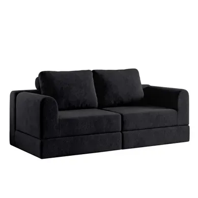 Canapé, Canapé-lit Convertible,avec Mousse À Mémoire De Forme Et Soutien Dorsal,noir Canapé, Canapé-lit Convertible,avec Mousse À Mémoire De Forme Et Soutien Dorsal,noir
