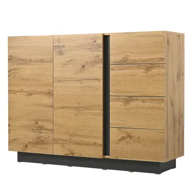 Buffet Effet Bois 2 Portes 4 Tiroirs 120x35,5x90,5 Cm Buffet Effet Bois 2 Portes 4 Tiroirs 120x35,5x90,5 Cm