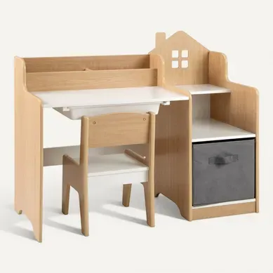 Ensemble Bureau Et Chaise Pour Enfants Table D'étude Pour Enfants Avec Etagères Ouvertes Tiroir Et Ensemble Bureau Et Chaise Pour Enfants Table D'étude Pour Enfants Avec Etagères Ouvertes Tiroir Et