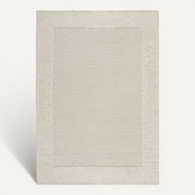 Tapis De Salon Pilat En Laine - Beige - 160x230 Cm