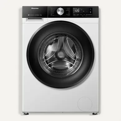 Lave-linge hublot HISENSE WF3S9043BW3 9kg Lave-linge hublot HISENSE WF3S9043BW3 9kg vue de face