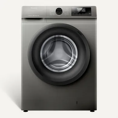 Lave-linge hublot HISENSE WF1Q1041BT 10kg Titanium Lave-linge hublot HISENSE WF1Q1041BT 10kg Titanium vue de face