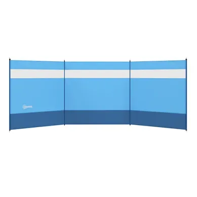 Paravent Brise-vent De Camping Portable Pliable 440lx140h Cm Bleu Paravent Brise-vent De Camping Portable Pliable 440lx140h Cm Bleu