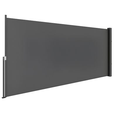 Paravent Rétractable Extérieur, Store Latéral Brise-vue 300lx140h Cm Gris Foncé Paravent Rétractable Extérieur, Store Latéral Brise-vue 300lx140h Cm Gris Foncé