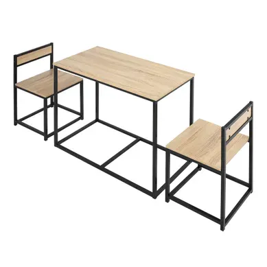 Ensemble Table Et Chaises De Salle à Manger Set De 1 Table + 2 Chaises Encastrables Ensemble Table Et Chaises De Salle à Manger Set De 1 Table + 2 Chaises Encastrables