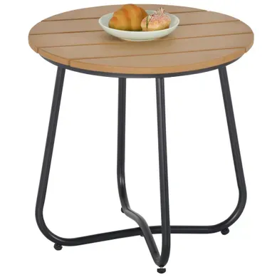Petite Table Basse Ronde Acier Marron 49x49x48cm Petite Table Basse Ronde Acier Marron 49x49x48cm