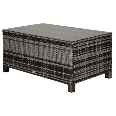 Table Basse De Jardin Métal Gris 85x50x39cm Table Basse De Jardin Métal Gris 85x50x39cm