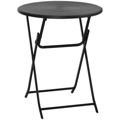 Table Basse De Jardin Ronde Acier Gris Foncé 60x60x73cm Table Basse De Jardin Ronde Acier Gris Foncé 60x60x73cm