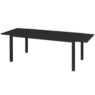 Table De Jardin Rectangulaire Extensible Aluminium Noir 240x94x73cm