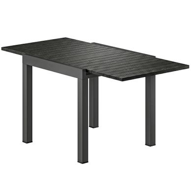 Table De Jardin Extensible Aluminium Noir 160x80x75cm