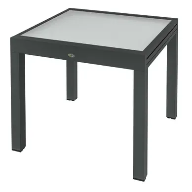 Table De Jardin Extensible Aluminium Transparent 160x80x75cm