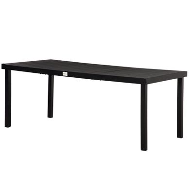 Table à Manger De Jardin Pour 8 Personnes, Table De Jardin Extérieure En Aluminium, 190x90x74cm Noir