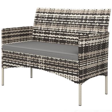 Canapé De Jardin 2 Places, Canapé D'extérieur Résine Tressée, Acier Gris Clair 115x63x85cm Canapé De Jardin 2 Places, Canapé D'extérieur Résine Tressée, Acier Gris Clair 115x63x85cm