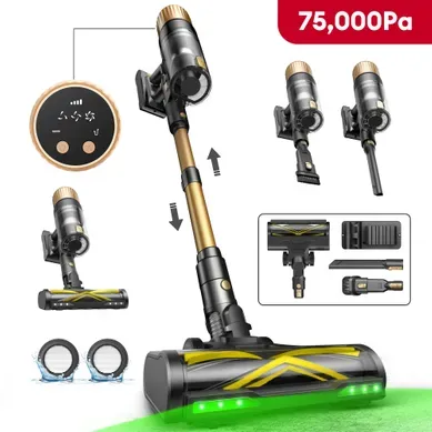 Aspirateur Balai Sans Fil -150aw/580w-70min/75kpa- UU15-Technologie Greeneye™ Aspirateur Balai Sans Fil -150aw/580w-70min/75kpa- UU15-Technologie Greeneye™