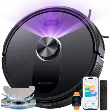 Q010 Aspirateur Robot Laveur 3 en 1, Proscenic, 12000pa, Navigation Lidar 360°, 200 Min d'autonomie