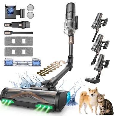 Aspirateur Balai Sans Fil Po20, Sec/humide Onepass, 70min/80kpa, Tube Pliable, Aspiration Et Lavage Aspirateur Balai Sans Fil Po20, Sec/humide Onepass, 70min/80kpa, Tube Pliable, Aspiration Et Lavage