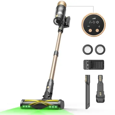 Aspirateur Balai Sans Fil -150aw/580w-70min/75kpa- UU15-Technologie Greeneye™ Aspirateur Balai Sans Fil -150aw/580w-70min/75kpa- UU15-Technologie Greeneye™
