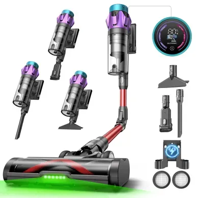 Aspirateur Balai Sans Fil-ultenic-up18 Pro-150aw/80 min d’autonomie/Batterie amovible/Tube pliable