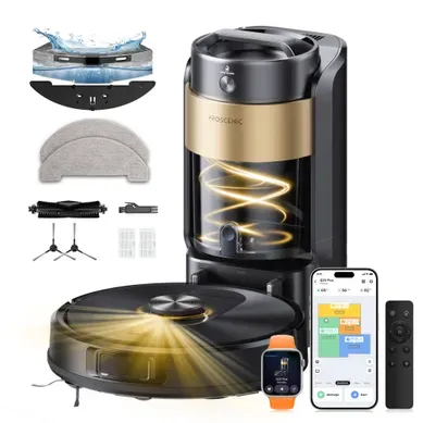 Q020 Plus Aspirateur Robot Laveur - 18000 Pa - Station Auto-vidage Eco-cyclone™ Sans Sac
