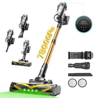 Blitz V14 Pro – Aspirateur balai sans fil 650 W, 78 kPa, 70 min d’autonomie, 230 m², écran LED