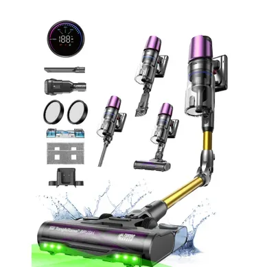 UM20 Mopper Aspirateur Balai Sans Fil  Réservoir d'eau 250ml amovible 85 kPa-60 min & Tube Flexible