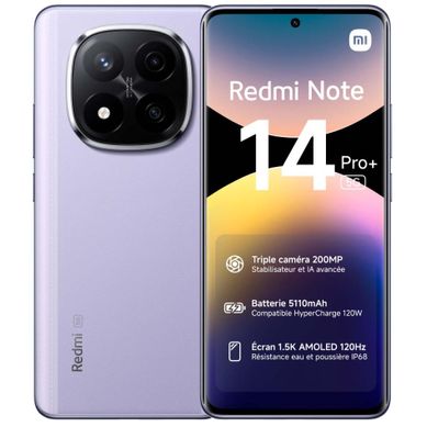 Smartphone Xiaomi Redmi note 14 pro+ 5g purple 512Go Smartphone Xiaomi Redmi note 14 pro+ 5g purple 512Go