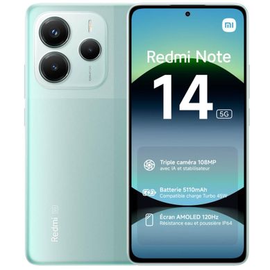 Smartphone Redmi Note 14 5g 8 256 Coral Green Smartphone Redmi Note 14 5g 8 256 Coral Green