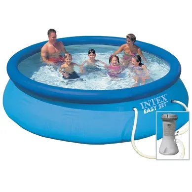 Kit Piscine Gonflable Autoportante "Easy Set" 3.66 x 0.76 m Bleu avec pompe filtration Kit Piscine Gonflable Autoportante "Easy Set" 3.66 x 0.76 m Bleu avec pompe filtration