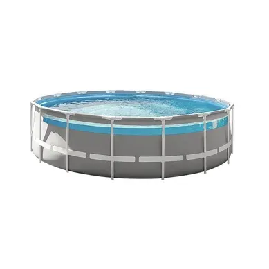 Piscine Tubulaire Ronde Avec Accessoires Clearview - Diam. 4,88 M X Haut. 1,22 M - Gris Piscine Tubulaire Ronde Avec Accessoires Clearview - Diam. 4,88 M X Haut. 1,22 M - Gris