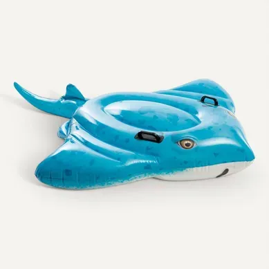 Bouée Gonflable À Chevaucher "raie Manta" 185cm Bleu Bouée Gonflable À Chevaucher "raie Manta" 185cm Bleu