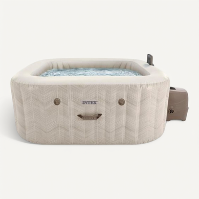 Spa Gonflable Carré 4 Places Chevron – 175 X 175 X 71 Cm, 140 Diffuseurs