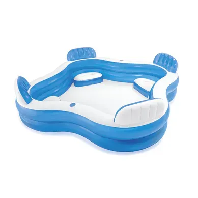 Piscine Gonflable Family Lounge Avec 4 Sièges - 2,29x2,29x0,66m Piscine Gonflable Family Lounge Avec 4 Sièges - 2,29x2,29x0,66m