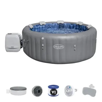 Lay-z-spa Santorini Spa Gonflable Rond 5-7 Places Hydrojet Pro 10 Jets Lay-z-spa Santorini Spa Gonflable Rond 5-7 Places Hydrojet Pro 10 Jets