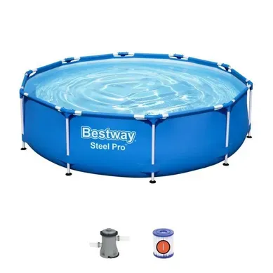 Kit Piscine Hors Sol Tubulaire Steel Pro™ - 305 X 76 Cm - Ronde (livrée Avec Pompe De Filtration) Kit Piscine Hors Sol Tubulaire Steel Pro™ - 305 X 76 Cm - Ronde (livrée Avec Pompe De Filtration)