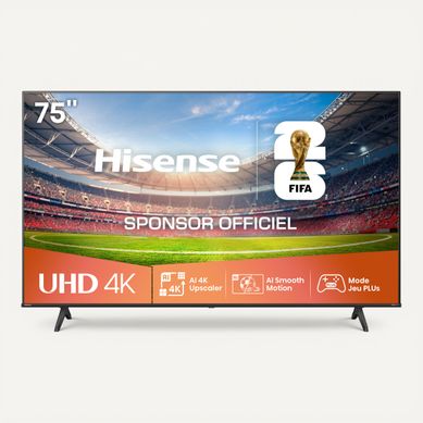 Téléviseur 4K 75'' 189 cm HISENSE 75A69Q Téléviseur 4K 75'' 189 cm HISENSE 75A69Q vue de face