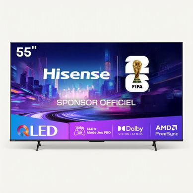 Téléviseur 4K QLED 55'' 139 cm HISENSE 55E77Q PRO Téléviseur 4K QLED 55'' 139 cm HISENSE 55E77Q PRO vue de face
