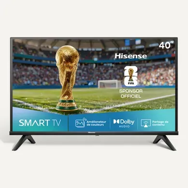 Téléviseur Full HD 40'' 100cm HISENSE 40A4Q Noir Téléviseur Full HD 40'' 100cm HISENSE 40A4Q Noir vue de face