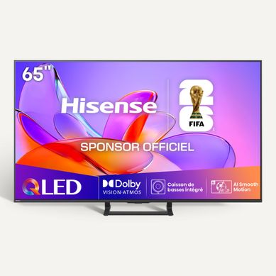Téléviseur 4K QLED 65'' 164 cm HISENSE 65A76Q Téléviseur 4K QLED 65'' 164 cm HISENSE 65A76Q vue de face