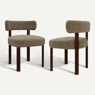 Lot De 2 Chaises Salle à Manger En Bois Massif, Design épuré Et Chaleureux, Marron Lot De 2 Chaises Salle à Manger En Bois Massif, Design épuré Et Chaleureux, Marron