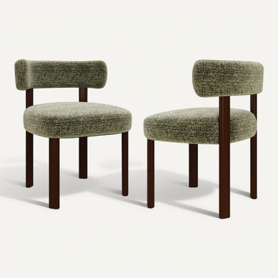 Lot De 2 Chaises Salle à Manger En Bois Massif, Design épuré Et Chaleureux, Vert
