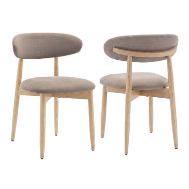 Lot De 2 Chaises En Bois Massif, Style Nordique, Pour Salle à Manger Et Cuisine, Marron Lot De 2 Chaises En Bois Massif, Style Nordique, Pour Salle à Manger Et Cuisine, Marron
