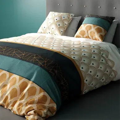 Parure De Couette Coton Bangui Vert 240x260cm Parure De Couette Coton Bangui Vert 240x260cm